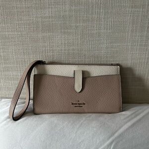 Kate Spade Taupe Wristlet Clutch